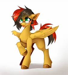 Size: 1157x1280 | Tagged: safe, artist:buvanybu, derpibooru import, oc, unofficial characters only, pegasus, pony, :p, glasses, image, jpeg, pegasus oc, solo, tongue out, wings