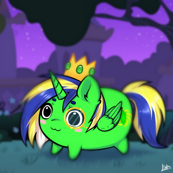 Size: 2369x2372 | Tagged: safe, alternate version, artist:lina, derpibooru import, oc, unofficial characters only, alicorn, commission, crown, image, jewelry, night, png, regalia, ych result