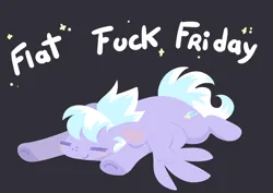 Size: 7016x4961 | Tagged: safe, artist:cutepencilcase, derpibooru import, cloudchaser, pegasus, pony, eyes closed, flat fuck friday, flop, image, lying down, png, prone, simple background, smiling, solo, sploot, vulgar