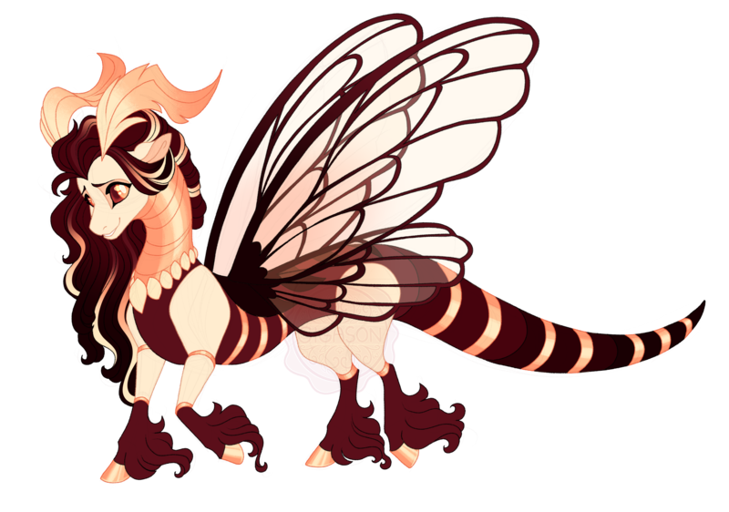 Size: 4700x3300 | Tagged: safe, artist:gigason, derpibooru import, oc, oc:cicada, draconequus, concave belly, image, magical gay spawn, offspring, parent:discord, parent:thorax, png, simple background, solo, transparent background, unshorn fetlocks