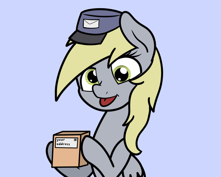 Size: 2047x1637 | Tagged: safe, artist:ewoudcponies, derpibooru import, derpy hooves, pegasus, pony, female, image, jpeg, mail, package, simple background, solo