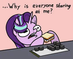 Size: 2048x1665 | Tagged: safe, artist:ewoudcponies, derpibooru import, starlight glimmer, pony, unicorn, bread, female, food, horn, image, meat, png, ponies eating meat, sandwich, solo, sushi