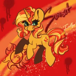 Size: 2048x2048 | Tagged: safe, artist:indigohatetrain, derpibooru import, sunset shimmer, pony, unicorn, female, horn, image, png, solo