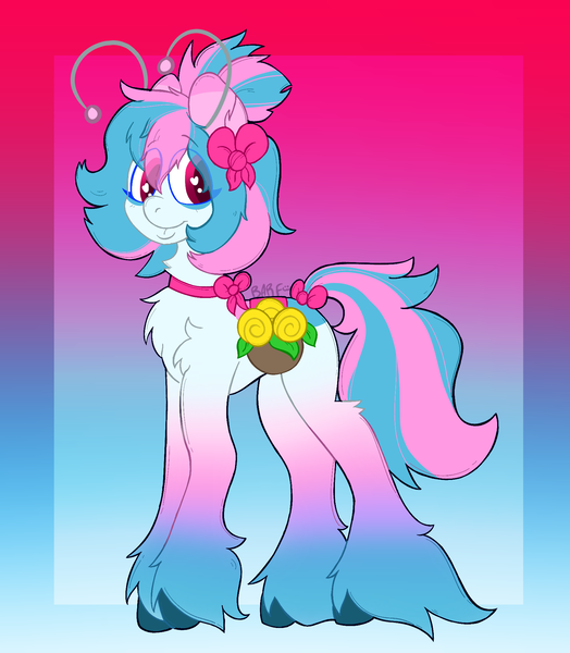 Size: 1707x1954 | Tagged: safe, artist:barfy, derpibooru import, pony, pony town, antenna, big lips, blue, chest fluff, cotton candy, flower, flower basket, fluffy, gradient hooves, hooves, image, pink, png, reference
