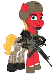 Size: 862x1200 | Tagged: safe, artist:edy_january, artist:prixy05, derpibooru import, edit, vector edit, sprout cloverleaf, earth pony, pony, g5, my little pony: tell your tale, armor, assault, beretta, body armor, boots, call of duty, call of duty: warzone, clothes, combat knife, delta forces, gloves, gun, handgun, helmet, image, m9, m9a1, male, military, military pants, military uniform, p90, pistol, png, radio, shirt, shoes, shotgun, simple background, soldier, soldier pony, solo, stallion, submachinegun, tactical vest, transparent background, uniform, us army, usas 12, vector, vest, vulgar description, weapon
