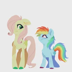 Size: 1080x1080 | Tagged: safe, artist:rr29578979, derpibooru import, fluttershy, rainbow dash, pony, cute, dashabetes, female, filly, filly rainbow dash, image, png, shyabetes, younger