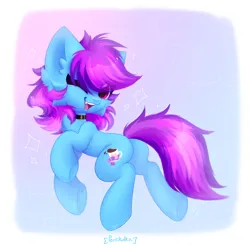 Size: 3000x3000 | Tagged: safe, artist:persikulka, artist:persikulkahouse, artist:squirrel_hollow, derpibooru import, oc, oc:nohra, unofficial characters only, earth pony, pony, butt, collar, ear fluff, earth pony oc, eye clipping through hair, female, high res, hoof heart, image, looking at you, mare, one eye closed, open mouth, open smile, plot, png, smiling, smiling at you, solo, underhoof, wink, winking at you