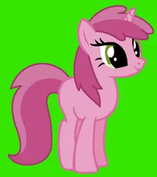 Size: 519x585 | Tagged: safe, artist:frozengembases, artist:maddiewondermanforever36, ruby pinch, pony, unicorn, adult blank flank, alternate universe, background pony, base used, blank flank, cute, female, g4, green background, image, mare, older, older ruby pinch, pinchybetes, png, simple background, smiling, solo