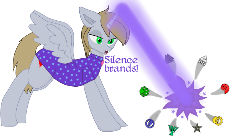 Size: 2700x1600 | Tagged: safe, artist:xada, derpibooru import, oc, oc:emperor bigpip, unofficial characters only, alicorn, pony, alicorn oc, blonde mane, blonde tail, clothes, explosion, gem, green eyes, horn, image, laser, magic, meme, open mouth, png, ponified meme, rimworld, robe, ruby, simple background, solo, spread wings, standing, tail, text, transparent background, wings