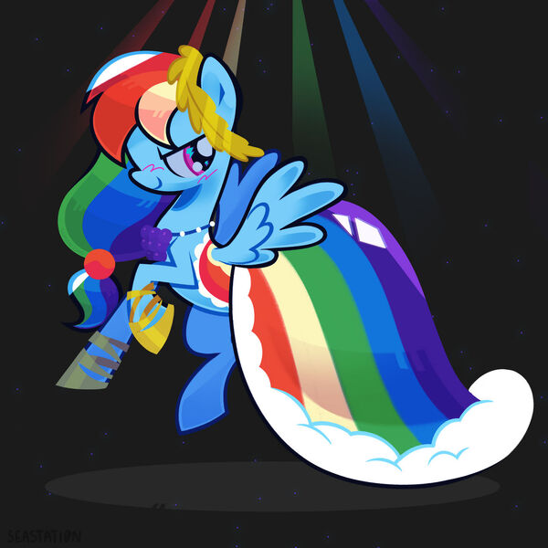 Size: 1280x1280 | Tagged: safe, artist:seasemissary, derpibooru import, rainbow dash, pony, clothes, dress, gala dress, image, jpeg, solo