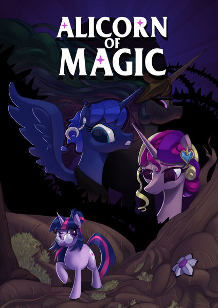 Size: 1920x2716 | Tagged: safe, artist:v-nico, derpibooru import, princess cadance, princess celestia, princess luna, twilight sparkle, pony, comic:alicorn of magic, alternate cutie mark, glasses, image, jpeg