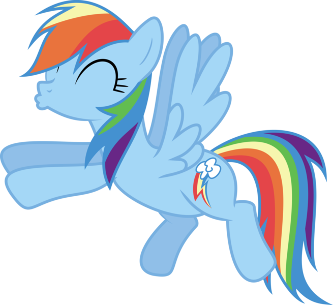 Size: 900x824 | Tagged: artist needed, safe, anonymous artist, derpibooru import, rainbow dash, pegasus, pony, cute, dashabetes, eyes closed, female, g4, image, kissing, mare, png, solo, solo female, spread wings, vector, wings