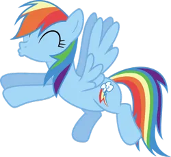 Size: 900x824 | Tagged: artist needed, safe, anonymous artist, derpibooru import, rainbow dash, pegasus, pony, cute, dashabetes, eyes closed, female, g4, image, kissing, mare, png, solo, solo female, spread wings, vector, wings