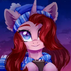 Size: 2500x2500 | Tagged: safe, artist:stesha, derpibooru import, oc, unofficial characters only, pony, unicorn, chocolate, female, food, horn, hot chocolate, image, png, solo, unicorn oc