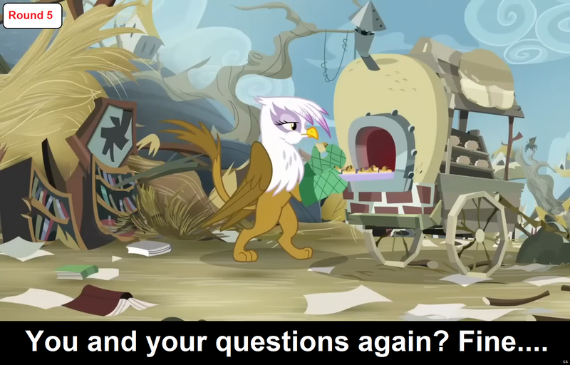 Size: 1920x1228 | Tagged: safe, derpibooru import, gilda, gryphon, comic:celestia's servant interview, the lost treasure of griffonstone, aweeg*, baking, bipedal, caption, cs captions, female, g4, griffonstone, holding, image, interview, oven, oven mitts, png, scone, text