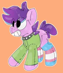 Size: 1100x1280 | Tagged: safe, artist:wallswallswalls, ponerpics import, ponybooru import, oc, unofficial characters only, pony, choker, clothes, image, jpeg, rubber suit, socks