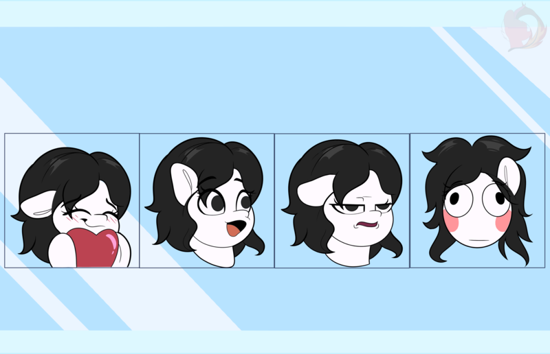 Size: 3600x2324 | Tagged: safe, artist:joaothejohn, derpibooru import, oc, oc:dream weaver, unofficial characters only, pegasus, pony, blushing, bruh, commission, cute, emoji, emotes, expressions, heart, image, lidded eyes, male, open mouth, pegasus oc, png, poggers, shy, smiling, solo, wings, ych result