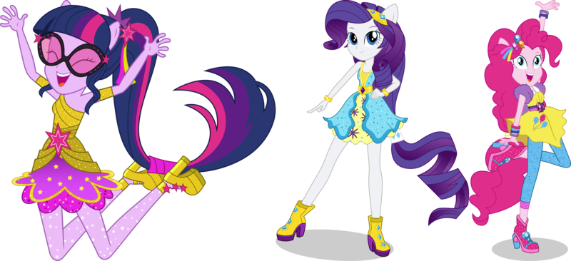 Size: 15053x6887 | Tagged: safe, derpibooru import, pinkie pie, rarity, sci-twi, twilight sparkle, dance magic, equestria girls, spoiler:eqg specials, image, png, simple background, transparent background, vector