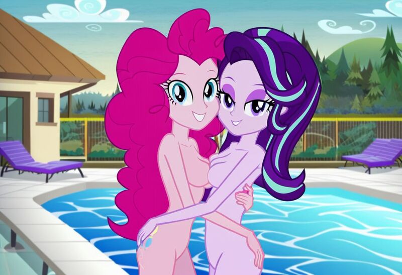 Size: 1216x832 | Tagged: questionable, ai content, artist:nickeltempest, machine learning generated, stable diffusion, pinkie pie, starlight glimmer, human, equestria girls, backyard, beach babes, beckoning, busty pinkie pie, busty starlight glimmer, caress, embracing, exhibitionism, flirty, horny, image, in love, inviting, jpeg, lawn chair, lesbian couple, nudist pinkie pie, nudist starlight glimmer, nudity, poolside, seductive pose, sexy, ship:pinkieglimmer, smiling, standing, swimming pool, symmetrical docking