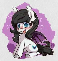 Size: 1856x1968 | Tagged: safe, artist:lou, derpibooru import, oc, unofficial characters only, bat pony, pony, bat pony oc, bat wings, female, image, jpeg, mare, wings