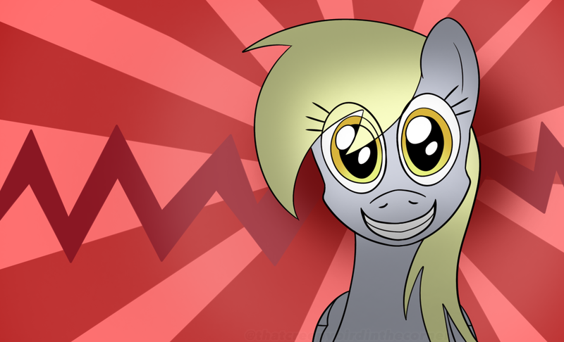 Size: 1300x790 | Tagged: safe, artist:thatcreepybird, derpibooru import, derpy hooves, pegasus, pony, creepy, cropped, female, grin, image, png, smiling, solo, underp