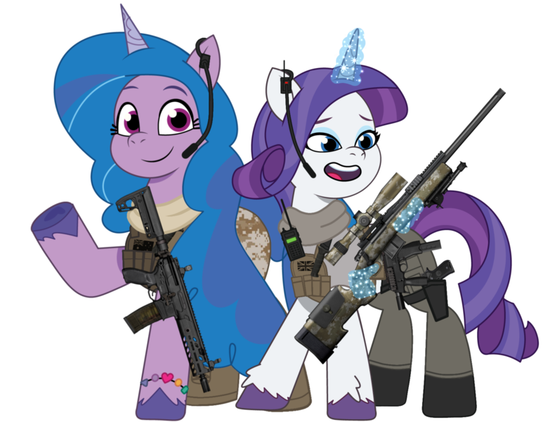 Size: 2948x2289 | Tagged: safe, artist:edy_january, artist:prixy05, derpibooru import, edit, vector edit, izzy moonbow, pinkie pie, rarity, pony, unicorn, g5, my little pony: tell your tale, armor, assault, assault rifle, australia, beretta m9, body armor, boots, call of duty, call of duty: warzone, camouflage, clothes, combat knife, delta forces, duo, equipment, g4, g4 to g5, gears, generation leap, gun, horn, image, izzy and her heroine, knife, m24, m24a2 sws, m9, magic, mcx virtus, military, military pants, military pony, military uniform, pants, png, rifle, scarf, shoes, simple background, sniper, sniper rifle, soldier, soldier pony, steyr tmp, submachinegun, tactical, tactical squad, tactical vest, tanktop, task forces 141, telekinesis, tmp, transparent background, uniform, united kingdom, vector, vest, weapon