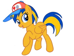 Size: 2048x1536 | Tagged: safe, artist:ry-bluepony1, derpibooru import, oc, oc:flare spark, unofficial characters only, pegasus, cap, female, hat, image, png, simple background, solo, transparent background