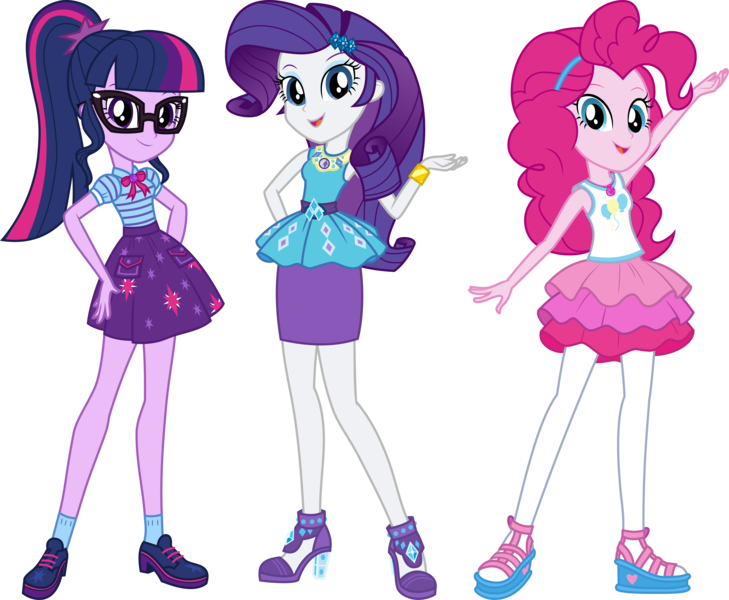 #3195406 - safe, derpibooru import, pinkie pie, rarity, sci-twi ...