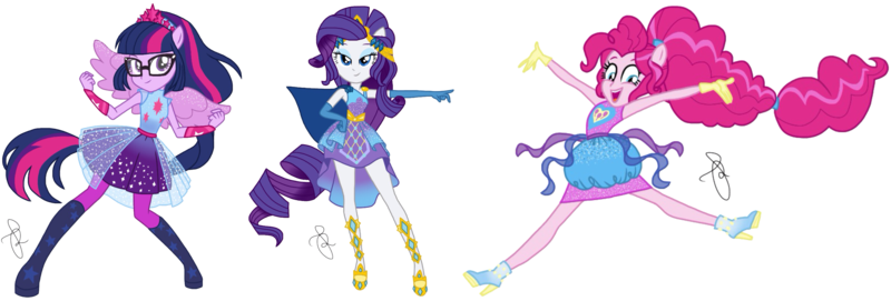 Size: 6036x2048 | Tagged: safe, derpibooru import, pinkie pie, rarity, sci-twi, twilight sparkle, equestria girls, equestria girls series, g4, image, png, ponied up, simple background, transparent background