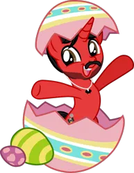 Size: 771x1000 | Tagged: safe, artist:mickey1909, derpibooru import, oc, oc:mickey motion, unicorn, base used, easter, easter egg, g4, holiday, horn, image, png, simple background, solo, transparent background