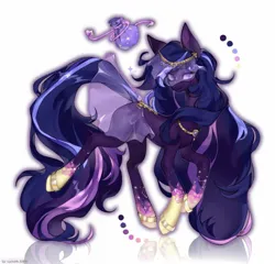 Size: 1272x1220 | Tagged: safe, artist:nev1ca, artist:nevica, derpibooru import, oc, unofficial characters only, earth pony, pony, coat markings, color palette, colored, concave belly, dark coat, earth pony oc, hoof ring, hooves, image, jewelry, jpeg, long mane, long tail, necklace, reference sheet, shading, slender, socks (coat marking), solo, tail, tall, thin, turned head