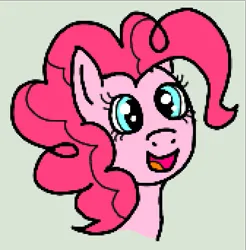 Size: 673x685 | Tagged: safe, artist:jakusi, ponerpics import, pinkie pie, earth pony, pony, bust, female, happy, image, mare, open smile, png, portrait, solo