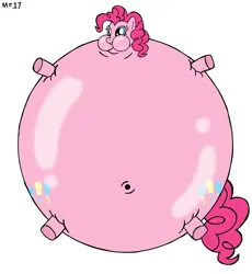 Size: 1493x1620 | Tagged: safe, artist:mario-felix17, derpibooru import, pinkie pie, earth pony, female, image, inflation, png, simple background, solo, white background