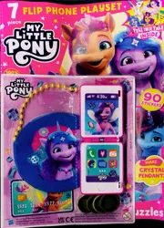 Size: 535x745 | Tagged: safe, derpibooru import, official, hitch trailblazer, izzy moonbow, pipp petals, sunny starscout, zipp storm, earth pony, pegasus, unicorn, g5, my little pony: make your mark, my little pony: tell your tale, 2d, 3d, cover, credit card, egmont, horn, image, jpeg, logo, magazine, merchandise, misty brightdawn, my little pony: make your mark chapter 6, phone, photo, purse, secrets of starlight, toy