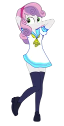 Size: 1900x3717 | Tagged: safe, artist:gmaplay, derpibooru import, sweetie belle, equestria girls, clothes, female, g4, image, older, older sweetie belle, png, pretty sailor crew, sailor uniform, simple background, socks, solo, stockings, thigh highs, transparent background, uniform
