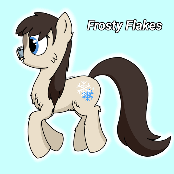 Size: 3500x3500 | Tagged: safe, artist:aldaplayer, derpibooru import, oc, oc:frosty flakes, unofficial characters only, earth pony, fish, pony, taiga pony, cute, image, png