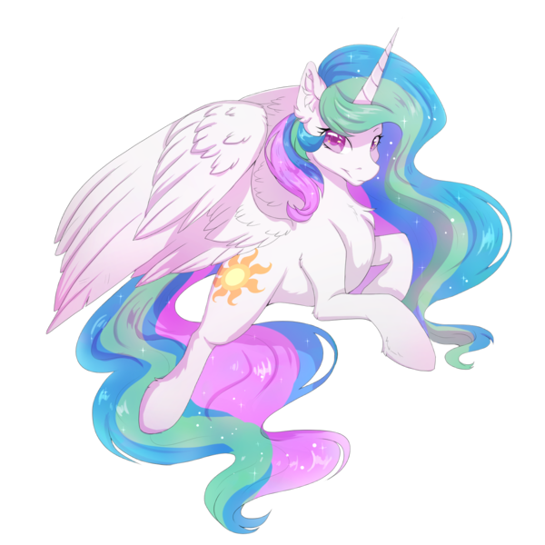 Size: 1500x1500 | Tagged: safe, artist:serenity, derpibooru import, princess celestia, alicorn, best pony, butt, female, image, png, pretty, simple background, solo, sparkles, sunbutt, transparent background