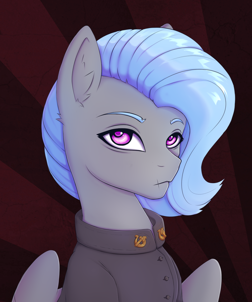Size: 1500x1800 | Tagged: safe, artist:tanatos, derpibooru import, oc, oc:silver dust, unofficial characters only, pegasus, bust, hearts of iron 4, image, pegasus oc, png, portrait, solo, wings