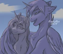 Size: 2800x2400 | Tagged: safe, artist:enderbee, derpibooru import, oc, auction, auction open, commission, couple, hug, image, looking at each other, looking at someone, love, oc x oc, png, shipping, smiling, smiling at each other, wings, ych sketch, your character here
