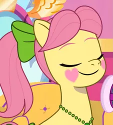Size: 843x934 | Tagged: safe, derpibooru import, screencap, posey (g5), earth pony, pony, g5, my little pony: tell your tale, spoiler:g5, spoiler:my little pony: tell your tale, spoiler:tyts02e04, cropped, eyes closed, image, jazz hearts rocky, png