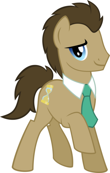 Size: 1500x2359 | Tagged: safe, artist:catachromatic, artist:parclytaxel, derpibooru import, doctor whooves, time turner, earth pony, pony, .svg available, image, lidded eyes, male, necktie, png, raised hoof, simple background, smiling, solo, stallion, transparent background, vector, vector trace