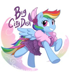 Size: 1611x1660 | Tagged: safe, artist:aim-mod, derpibooru import, rainbow dash, pegasus, pony, clothes, dress, female, image, mare, png, rainbow dash always dresses in style, solo