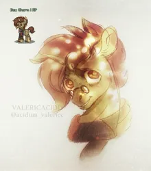 Size: 1823x2071 | Tagged: safe, artist:valericc, derpibooru import, oc, oc:dew charm, unofficial characters only, pony, unicorn, pony town, clothes, glasses, horn, image, jpeg, pixel art, scarf, solo, spectacles