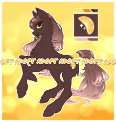 Size: 1748x1846 | Tagged: safe, artist:rrusha, derpibooru import, oc, unofficial characters only, earth pony, pony, abstract background, adoptable, chest fluff, female, image, jpeg, mare, reference sheet, unshorn fetlocks, watermark