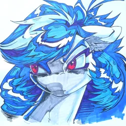 Size: 2042x2048 | Tagged: safe, artist:rrusha, derpibooru import, oc, unofficial characters only, pony, image, jpeg, traditional art