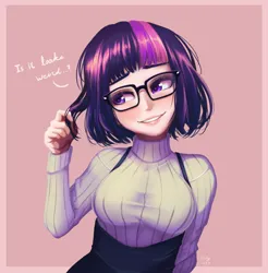 Size: 984x1000 | Tagged: safe, artist:the-park, derpibooru import, sci-twi, twilight sparkle, human, equestria girls, g4, glasses, image, png, short hair, simple background, solo