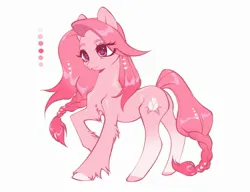 Size: 2273x1742 | Tagged: safe, artist:rrusha, derpibooru import, oc, unofficial characters only, earth pony, pony, braid, chest fluff, female, image, jpeg, mare, reference sheet, simple background, solo, unshorn fetlocks, white background