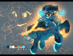 Size: 2195x1685 | Tagged: safe, artist:rrusha, derpibooru import, oc, unofficial characters only, pegasus, pony, adoptable, coat markings, colored wings, facial markings, image, jpeg, reference sheet, solo, watermark, wings