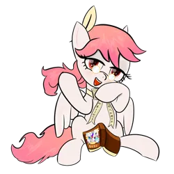 Size: 2048x2048 | Tagged: safe, artist:knife smile, derpibooru import, oc, oc:芳棠, pegasus, pony, blushing, book, feather, female, fimtale, glasses, image, mare, png, simple background, transparent background