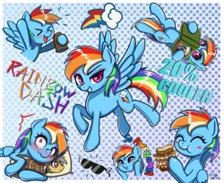 Size: 1222x1000 | Tagged: safe, artist:the-park, derpibooru import, daring do, rainbow dash, pegasus, pony, 20% cooler, ><, blush lines, blush sticker, blushing, body pillow, book, cutie mark, daring daki, daring do book, dashface, dashstorm, emanata, eyes closed, grin, image, multeity, open mouth, open smile, pasta and potato sandwich on sourdough, pillow, png, simple background, smiling, so awesome, sunglasses